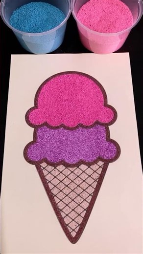 🍦ice cream 🍦#sandart #asmrcoloring #relaxing