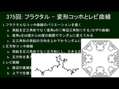 Python for Everyone 375: Fractals – Modified Koch-Lévy Curves