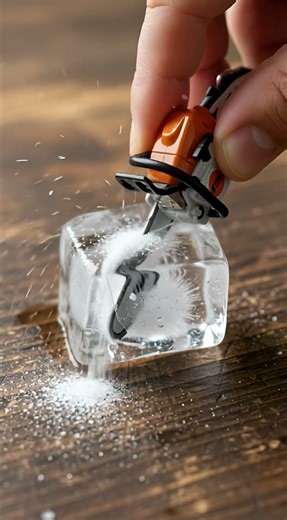 REAL Miniature STIHL Chainsaw vs. ICE ❄️🪚 | Small But Dangerous