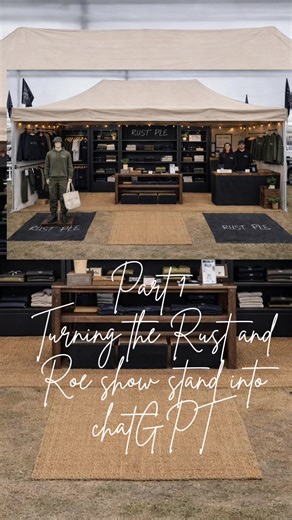 Pt 1. Turning the Rust and Roe show stand into Chat CPT’s version.. the walls #rustandroe