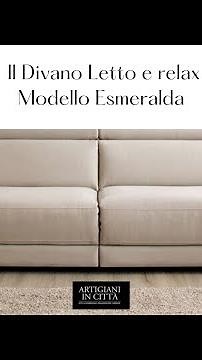 Divano Letto e relax Esmeralda con Meccanismo Doppio motorizzato Elettrico Alza piedi