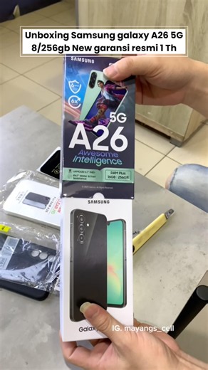 Unboxing the official warranty Samsung Galaxy A26 5G. #unveiling #samsunga26 #samsunggalaxya26 #m...