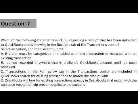 S4:Q7 | Which of the following statements is FALSE regarding a receipt that has been uploaded to