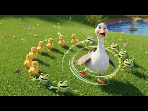 Goosey Gander's Giggle Pond | Funny Animal Song for Toddlers | Silly Nursery Rhyme