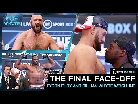 FACE-OFF: Tyson Fury and Dillian Whyte weigh-in and face-off for final time