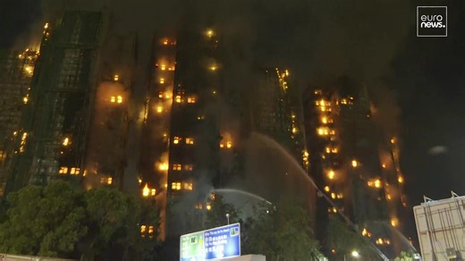 46K views · 471 reactions | Live from Hong Kong, where a raging fire at a high-rise housing complex has so far killed four people and injured three others. | Euronews English | Facebook