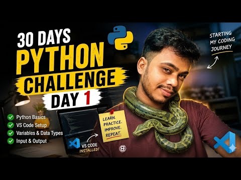 🚀 Day 1 of 30 Days Python Challenge | Starting My Coding Journey Odia Vlog