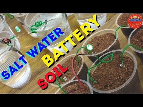 DIY Earth Battery: Electrical conductivity of Soil | Salt Water Electricity Generator | Soil Battery