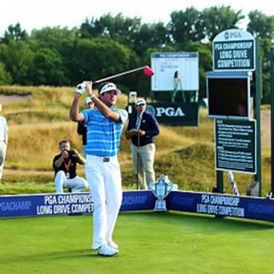 Bubba Watson participates in Long Drive Contest at PGA Championship, world breathes sigh of relief