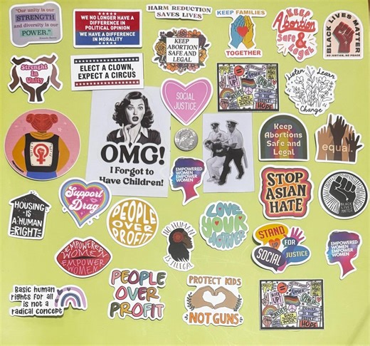 Social Justice Sticker Collection 30  Stickers Lot Liberal Progressive Feminist Anti-racist Variety Mixed Miscellaneous (SJ1) - Etsy