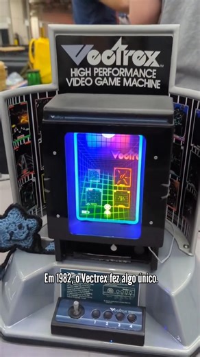esse console JA VINHA com a TELA #vectrex #retrogaming #anos80 #shorts