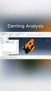 Bài toán dập lõm cửa ô tô Car door denting test by ABAQUS CAE #shorts #abaqus #cae #cad