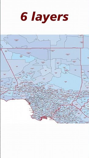 California 5 digit zip code vector map #CA #vector #map #US map