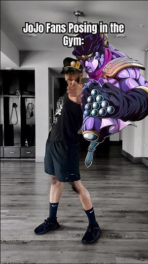 More JOJO POSES at the Gym💪🏽 #jojosbizzareadventure #jojopose #anime #fitness #gym