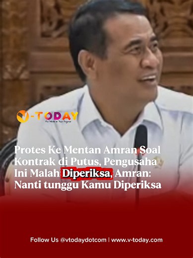 Protes ke Mentan Amran soal Kontrak Putus, Pengusaha Diperiksa
