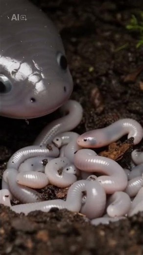 This animal is neither a snake nor a worm… it’s a caecilian 😳
