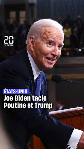 6K views · 54 reactions | Lors de son discours devant le Congrès sur l'état de l'Union, Joe Biden a saisi l’occasion pour se montrer offensif vis-à-vis de Poutine, et n'a pas hésité à régler ses comptes avec son futur adversaire, Donald Trump. #JoeBiden #Trump #Poutine #Congrès #Union #EtatsUnis | 20 Minutes | Facebook
