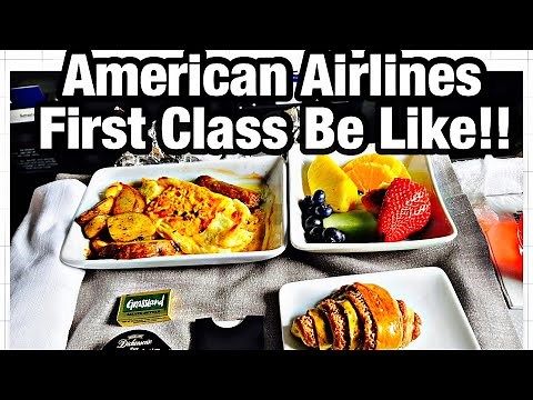First Class Dining | First Class Be Like!!!! American Airlines | Food Review