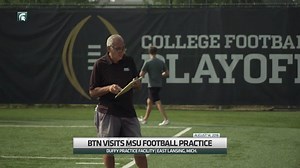 Take a 👀 at some highlights & interviews from practice today, featuring the @BigTenNetwork 🚌tour stop! Huge thanks to BTN's @BTNDaveRevsine, @gerrydinardo, @HowardGriffith & our very own Spartan great @DHarris_45 for coming to East Lansing! #GoGreen #TheBestStartHere #HEAVE | Michigan State Spartans