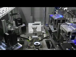 High speed dual robot arm with dual laser marking station for marking bare semicon wafer.