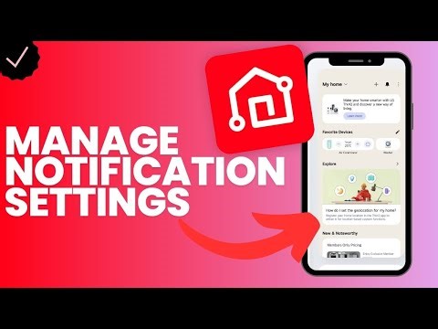 How to manage the notification settings in LG thinq?