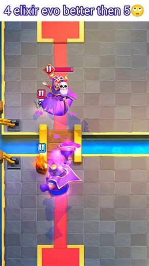 4 elixir evo vs 5 #clashroyale #shorts