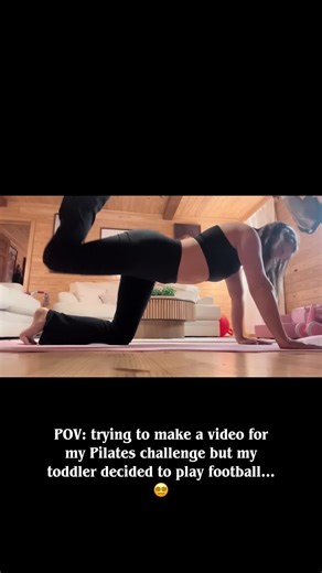 Only On day 2 and I give up trying with these kids around… 😆 #pilatesworkout #fyp