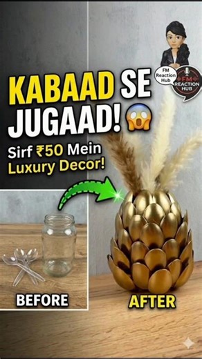 Sirf ₹50 mein banaye Luxury Home Decor 🏠 #DIY #Crafts #lifehacksviralvideo