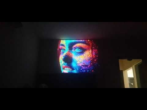 Teste 2 Panasonic PT AE 4000 tela tecido Poli Mapping