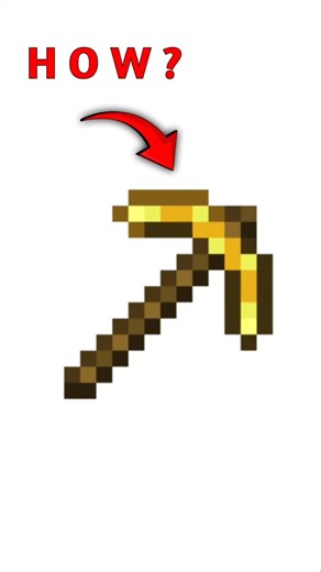 How to craft a golden Pickaxe in Minecraft? #minecraftshorts #minecraft #how