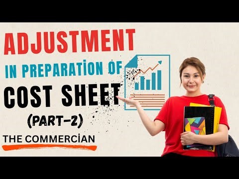 Adjustment In Preparation Of CostSheet | +2 | B.COM | M.COM | The Commercian