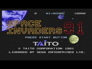 Space Invaders '91 - Sega Genesis - Start Up