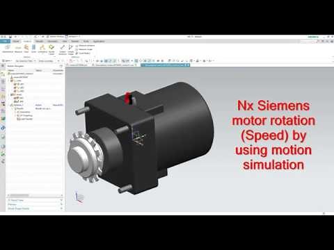 Siemens nx motor rotation motion simulation analysis with CAD model