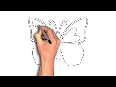 Easy to draw Butterfly close up wings drawing image, The Geometry of Flight