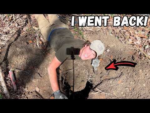 Digging Out a 1700s Cellar Hole AGAIN.. To See What They Left Behind! (Metal Detector)