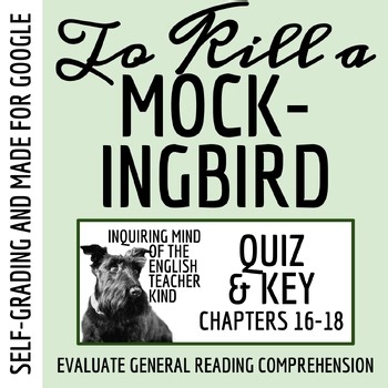 To Kill a Mockingbird Chapters 16-18 Self-Grading Quiz | American Literature