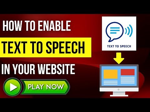 How To Enable Text To Speech In Your Website - TTS In Website In 5 Minutes