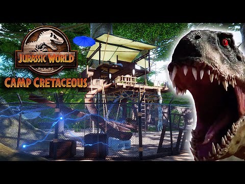 Preparing for attack! Camp Cretaceous Tree House Season 3 upgrade | Prehistoric Kingdom speed build
