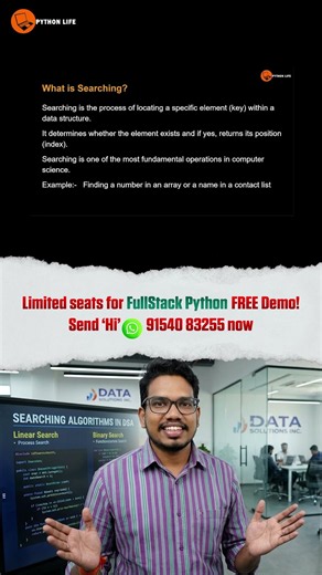 Searching Algorithm for Beginners | Searching in DSA | DSA in Telugu | PythonLife