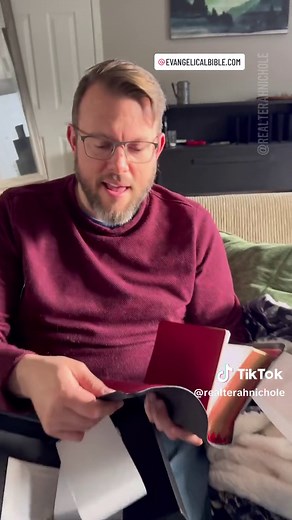 Praise Jesus! 🙌🏻 From an atheist to a pastor! It was only fitting that Pastor Matt get his first Schuyler Treveris Bible. Praise Jesus for the blessing to be able to acquire such a special gift as this one. SCHUYLER BIBLE REVIEW: ⭐️⭐️⭐️⭐️⭐️ I (Terah) called and spoke to Evangelical Bible over the phone before purchasing. I spoke with a kind and patient man, he walked me through the making and ordering process. I was told this specific Bible would not arrive for 2 weeks. It was shipped and arri