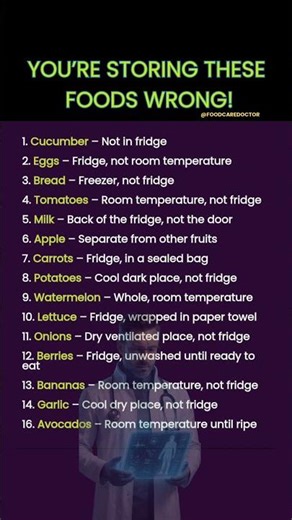 You’re Storing These Foods Wrong! ⚠️ Doctor Explains
