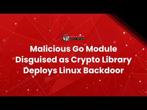 Malicious Go Module Disguised as Crypto Library Deploys Linux Backdoor