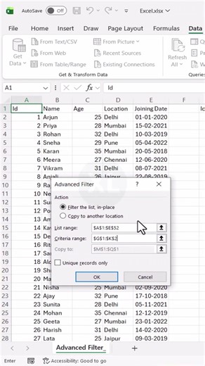 Advanced Filter Saves Hours in Excel #excelforbeginners #excelshortcuts #office #excelforbeginners