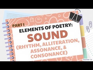 Ep5_Prt1: RHYTHM, ALLITERATION, ASSONANCE, & CONSONANCE | Sound Elements of Poetry