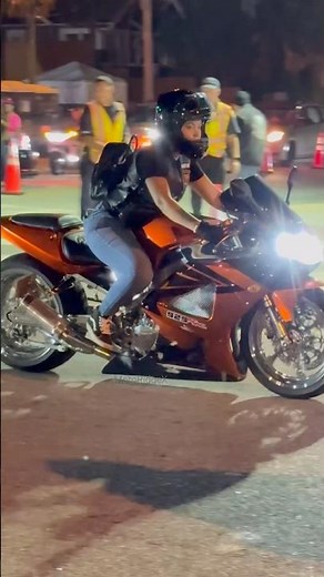 Biker Chick Rolling on May street | Daytona Bike Week #motorcycle #bikerchic #moto