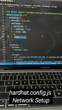 hardhat config js Network Setup #web3 #hardhat #solidity #blockchain #ethereum #smartcontract #ai