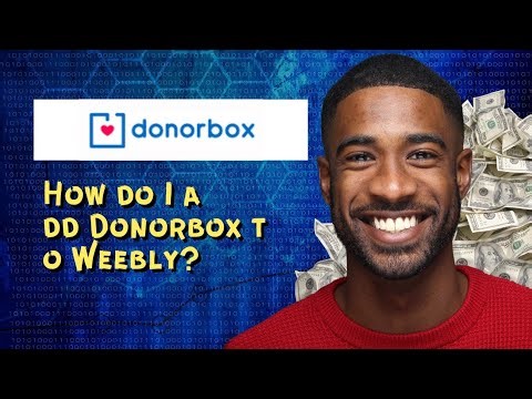 How do I add Donorbox to Weebly?