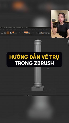 Hướng dẫn vẽ chi tiết trụ trong Zbrush