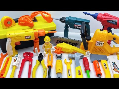 12-Minute Unboxing: A collection of professional power tools, from drills to chainsaws | toy review