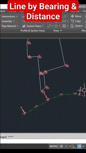 How to Create Line by Bearing and Distance in AutoCAD Civil 3d | Draw Legal Descriptions in Civil 3d